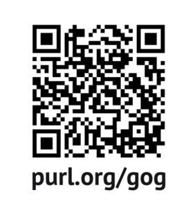 QR-Code purl.org/gog zur App Geschichtsorte Günzburg, Maria-Ward-Gymnasium